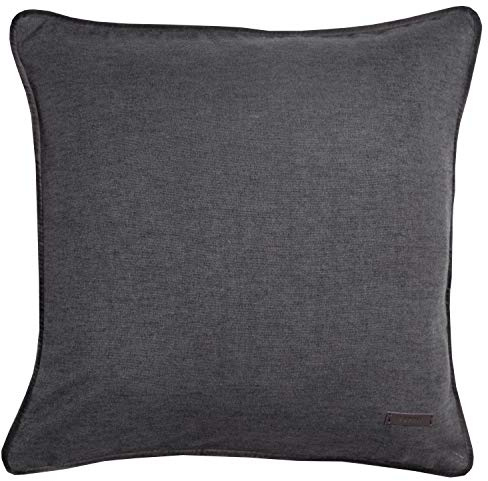 Esprit Deko Kissen Harp • 2er Set Kissenbezug 38x38 anthrazit • Deko Wohnzimmer • ohne Füllung • 100% Polyester