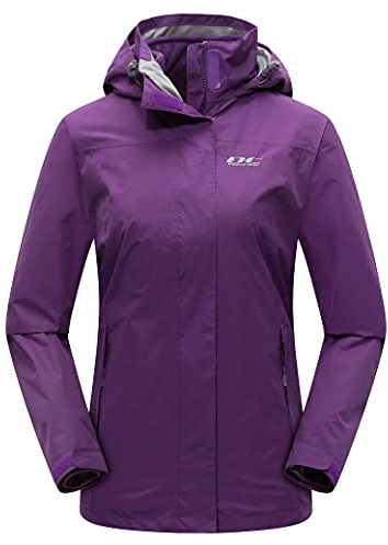 Diamond Candy Womens 3-in-1 Winter Jacket Waterproof Rain Coat with Hood Warm Fleece Ski Jackets