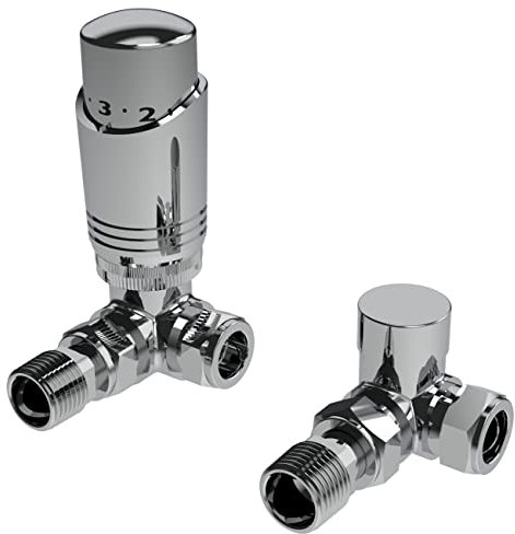 Valvola termostatica cromata per termostato ad angolo dritto TRV, valvole termostatiche (angolare)