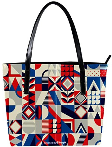 Schultertasche, leicht, lässig, Schultasche, Lehrertasche, Handtasche, Geldbörse, bunt, geometrische Form, Mosaik-Hintergrund, Mehrfarbig