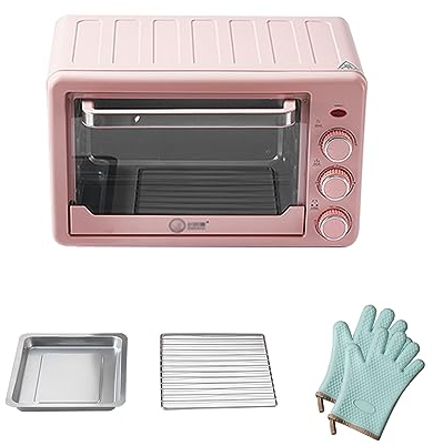 22L Mini Oven,Mechanical Knob Adjustment,Precise Temperature Control From 100℃ to 250℃,60-Minute Timer,1500w Fast Heating,Incl.Baking Tray,Wire Rack,Special Gloves
