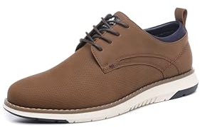 DECARSDZ Mens Dress Casual Oxford Shoes Brown