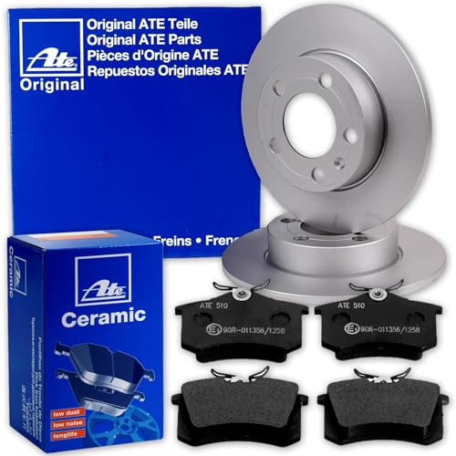 ATE Bremsscheiben + CERAMIC Beläge hinten für Golf 4 Polo 9N 6R Bora Beetle