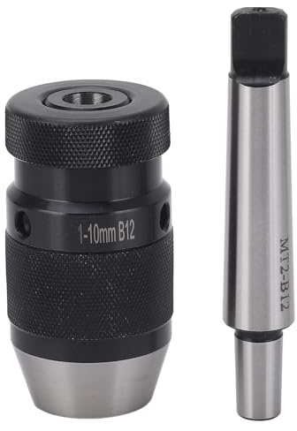 Drill Chuck, Drill Chuck and Arbor Multi Purpose Strong Clamping Force Keyless 1 to 10mm B12 for Lathe