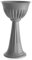 LoviStore Vaso a Colonna Alba Fioriera Posacenere in Pvc, h 74,5 cm (Grigio, Terracotta), Ideale per Interni, Esterno, Giardino (Grigio)