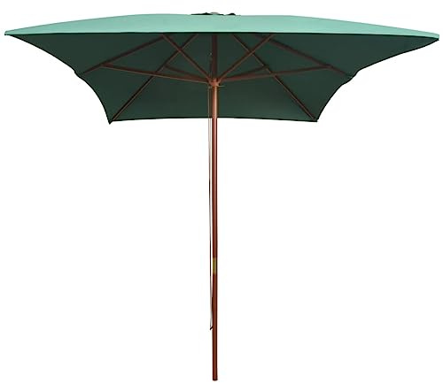 Hovothy Gartenschirm Balkon-Sonnenschirm Hochwertigen Marktschirm Parasol Strandschirm Terrassenschirm UV-beständigem Schirmdach Stilvollen und Praktischen Design Grün 200x300x250 cm