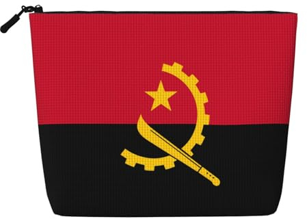 Kultur- und Kosmetiktasche für Damen, Angola-Flagge, Unisex-Kulturbeutel, Aufbewahrungstasche für Körperpflege