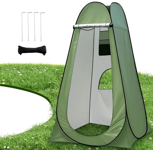 Charmofun Tente de Douche Pop Up, Cabine de Douche Camping Anti-UV, Tente de Toilette Portable avec Sac de Transport pour Plage Pêche Randonnée L'extérieur