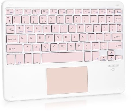 LAMA Backlit Keyboard with Touchpad for iPad, Windows & Android, UK Layout | Multi-Touch Touchpad & 13 Shortcut Keys, Stable Bluetooth Connection, Ultra-Thin & Lightweight for Travel & Daily Use