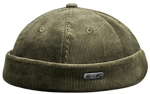 WEROR Dockercap Herren Dockermütze Fischermütze Docker Cap Cord Mütze
