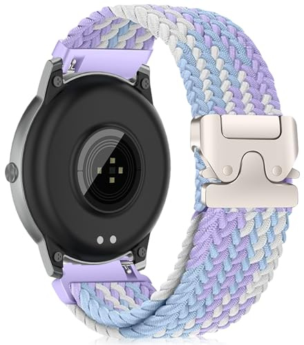 RanBluu flätat armband, elastiskt ersättningsarmband, tyg sportband, 20mm
