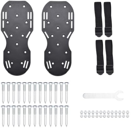 Zapatos Aireadores para Césped Metálica del Trabajo Pesado con Púas, | Zapatos Aireadores de Hierba, Suelo para Mantenimiento del Pasto, Jardín, Patio, Granja,