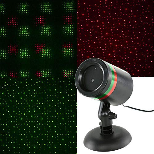 Kaemingk Moderno Luces de Navidad PROYECTOR LASER LED rojo con verde 9 posiciones Plástico Redonda Incluye LED Max. 1 x 5 Watt