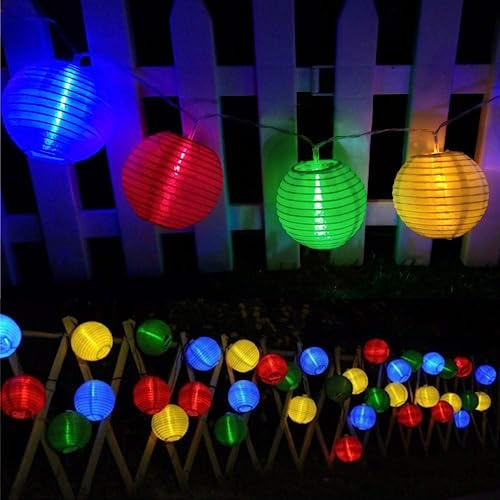 Bawoo - Guirnalda de luces solares para exteriores (30 LED, 5,5 m), luz de exterior, funciona con energía solar, decoración impermeable para jardín, terraza, patio, etc.
