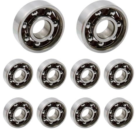 Antrader 10Pcs 608 Steel Ball Bearing 8mm x 22mm x 7mm High Precision Rating Fidget Spinner Bearing