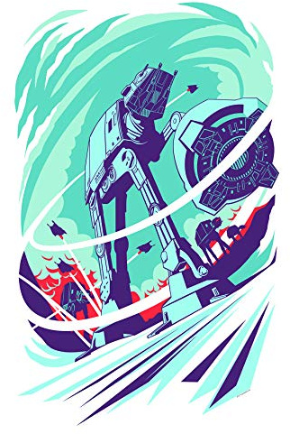 Komar Wandbild | Star Wars Classic Vector Hoth | Kinderzimmer, Jugendzimmer, Dekoration, Kunstdruck | ohne Rahmen | WB109-50x70 | Größe: 50 x 70 cm (Breite x Höhe)