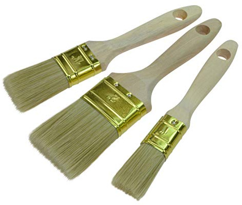 Profi platt stiftset 3 delar. 12. Tjocklek 3 lackpensel 25 mm – 35 mm – 50 mm (ljus borste)