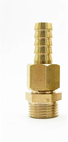 Pangyoo PYouo-Messing Schlauchverbinder 10mm Schlauchkupplung X 1/8 1/4 3/8 BSP Außengewinde Messing Rotary Barbed Rohrfitting, Coupler Adapter for Brennstoff Gas Wasser, Dickes Material