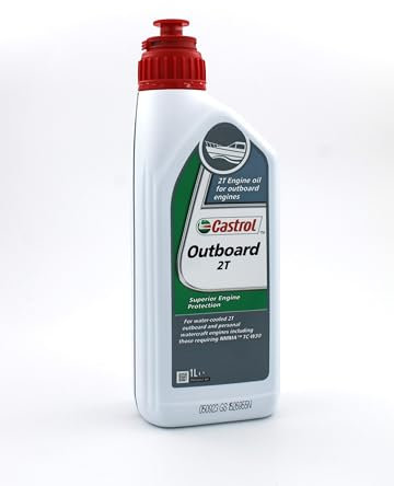 LUBRIALPHA - Olio Motore Barca Fuoribordo 2 Tempi | Compatibile con Motori NMMA TCWII/TCW3 | Con Portachiavi Cavatappi, 2x1L