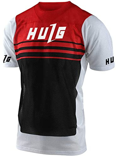 HULG Maglia Ciclismo con Manica Corta Maglietta MTB/BMX Traspirante Asciugatura Veloce per Multi-Sport Mountain Bike Ciclismo Palestra (XXL,Color-05)