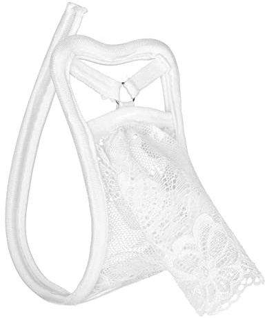 ranrann C-string sexiga heta ringar mini öppen stringtrosa tanga trosor thong bikini snöre underkläder underkläder, Typ C vit, One size