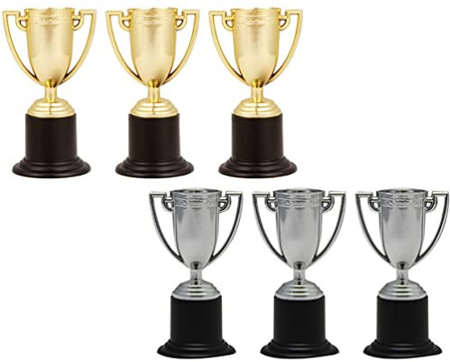 Operitacx 6stücke Miniatur-trophäen Für Junge Mädchen Auszeichnungen Und Trophäen Mini Kindertrophäen-decor Abs-material Robust Und Sicher Geeignet Für Preisverleihungen in Grundschulen Spor