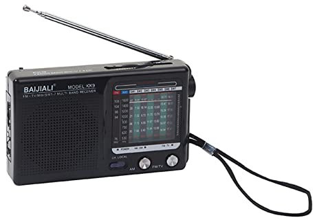 KOBONA Radio portátil, radio retro de emergencia de banda completa, radio meteorológica de emergencia SW AM FM, fácil de usar, radio de bolsillo adecuada para viajes y camping