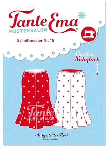 Tante Ema: Ausgestellter Rock - Nähmuster für Größen 34 bis 46 mit Anleitung
