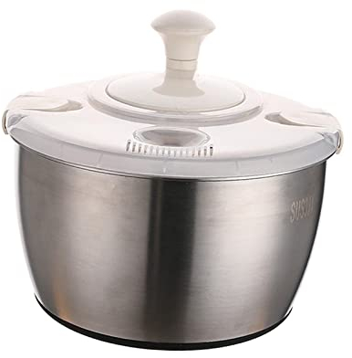 Sharplace Essoreuse à Salade, Lave-Salade, essoreuse à Salade 5L et Panier de Lavage de légumes, égouttoir déshydrateur de Fruits Domestique, Lave-Salade Manuel