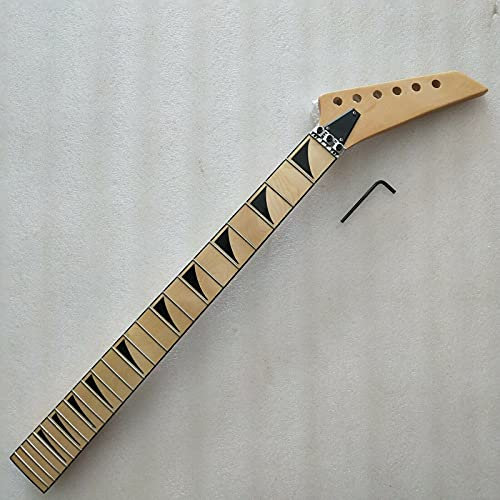 CAZARU Glänzender Ahorn-Gitarrenhals, 24 Bünde, für Jackson-Gitarrenteil, Ahorn-Griffbrett