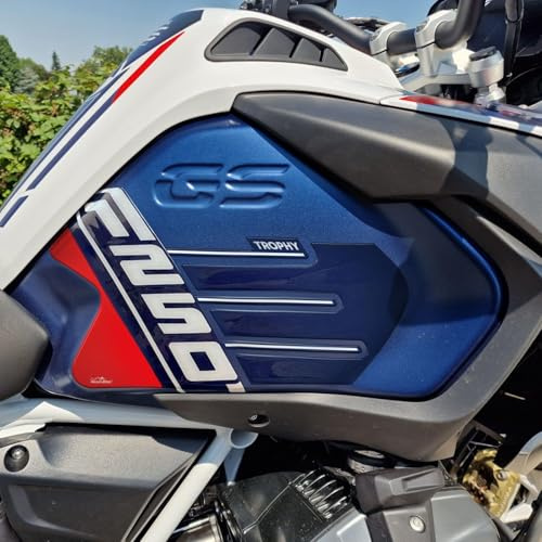Resin Bike Motorcycle 3D Stickers Compatible with BMW R 1250 GS Adventure Trophy 2021-2024. Tank Side Protections from Impact and Scratches. Resin Stickers - Gadget Moto