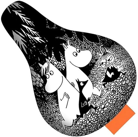 WESTCRAFT BikeCap Kids - Kinder Fahrradsitz-Bezug Sattelüberzug Regenschutz Fahrradsattel-Bezug Sattelbezüge mit Motiven/Mustern (Moomin In The Dark)