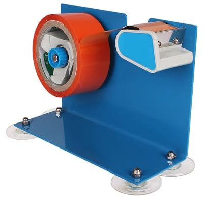 Jieotwice Beutelschließer Desktop Tischplatte Tape und Label Dispenser Klebebandspender manueller Etikettenspender robuster Klebebandschneider Desktop-Klebebandspender Bandbreite: 3–5 cm