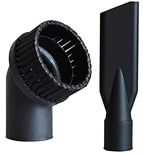 Iunipusy Juego de accesorios para aspiradoras industriales con cepillos redondos y boquillas planas, alta eficiencia para esquinas y huecos, 44 mm de diámetro, alta calidad y duradero