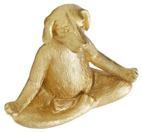 WOFASHPURET Yoga Hund Figur Aus Kunstharz Für Und Garten Dekoration Tisch Statue Meditations Skulptur Hundefigur