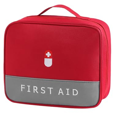 XINGSUI Teiliges Erste Hilfe Set,Dokumenten-Organizer,Tragbar leer Erste-Hilfe-Koffer,Ideal für Familie,Camping und,Outdoor (Rot)