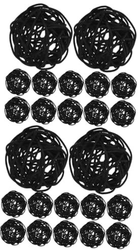 ABOOFAN STK geflochtener Takraw-Ball Vogelspielzeug Bälle hängende Rattankugel Tischkonfettistreuer rustikale weihnachtsbaumdeko dekorative Schüsselfüller Basteln mit Rattankugeln