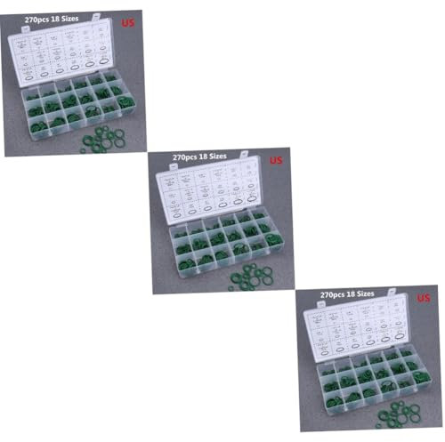 Mikinona 810 Stück 18 Ring-dichtung Kompressor Auto-reparatur-werkzeugsatz Klimaanlagenring Dichtungsringe Gummidichtung Green