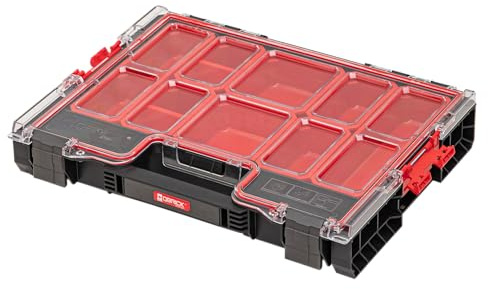 Qbrick System Werkzeugkoffer Werkzeugkasten Leer Werkzeugkiste PRO Organizer 200 Schwarz Rot 452 x 358 x 79 mm