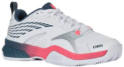 K-Swiss Men's Speedex Tennis Shoe, White Stargazer Neon Blaze, 6 UK