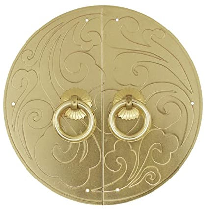 Türklopfer aus Messing mit einfachem Wolkenmuster für Schrank, Bücherregal, Möbel, Gold-Finish