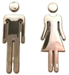 CSSHNL Cartello Toilette Segnaletica for WC, Bagno, Porta, Parete, segnaletica, Cartello in plastica, Uomo Donna