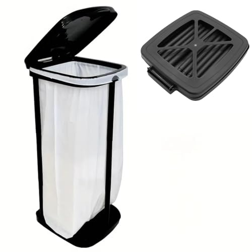 SHZMJL Soporte plegable grande para bolsas de basura, soporte portátil para bolsas de basura al aire libre, soporte de marco para hojas, camping, deshierbe en el patio, fiesta en el césped, montaje
