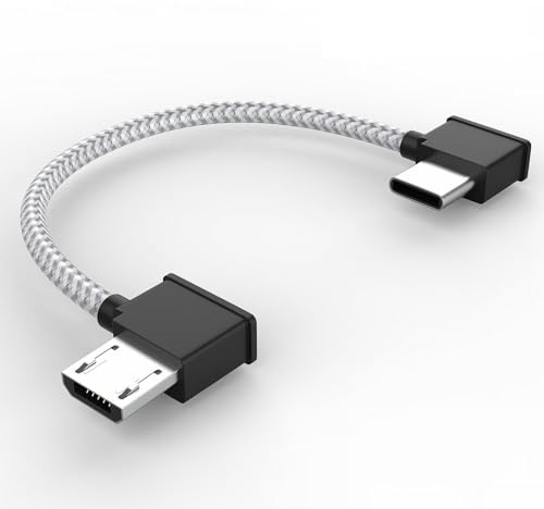 NUDVMUCH Cable USB Tipo C a Micro USB, Cable de Control Remoto para DJI Mavic USB C 15 cm, Cabl Mando a Distancia Adecuado para DJI Mavic 3, Air2, Air2S, Mini 2, Mini 3/4, Min SE
