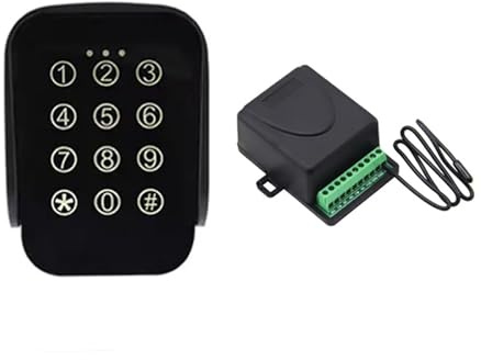 Ricevitore universale rolling code 433MHz-Z, tastierino numerico wireless for apriporta automatici da garage(1xkeypad and 1xReceiver)