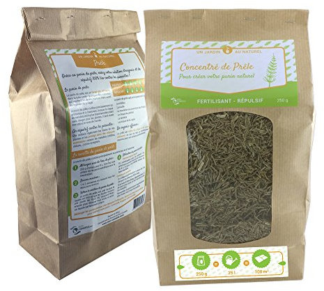 Concentré de Prêle 100% Naturel - Anti Fongicide & Engrais pour Fleurs, Plantes du Jardin & Potager - 250 Grammes pour 25 Litres de Décoction Purin - Préventif et Curatif (Mildiou, Rouille, Moniliose)