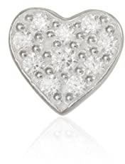 THOMAS SABO Einzel Ohrstecker Herz pavé silber 925 Sterlingsilber