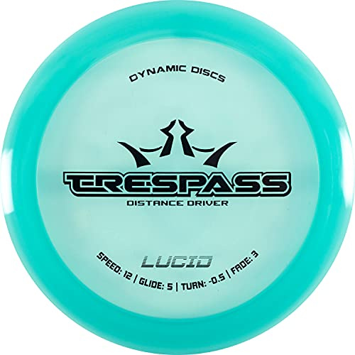 Dynamic Discs Lucid Trespass Disc Golftreiber, maximale Distanz, Frisbee-Golffahrer, stabile Golfscheibe, Stempelfarben variieren (Türkis)