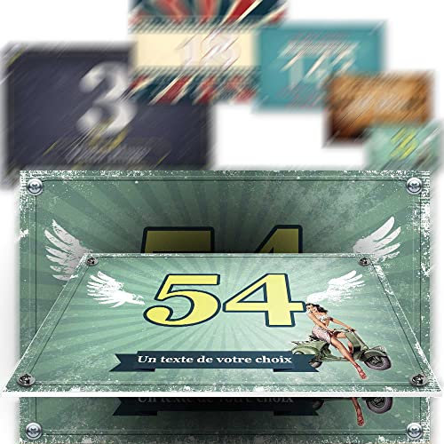 PVC House Number Sign Plaque for Street Garage Door Letterbox 2 Lines Customisable