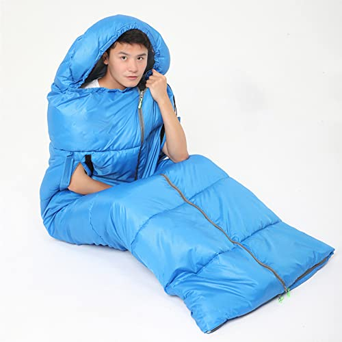 ksamwjf Schlafsack Für Erwachsene Und Jugendliche with Compression Bag,Drinnen Und Draußen Ultralight Blanket Sleeping Bags Für 4 Jahreszeiten Warm (Lake Blue 1350g)